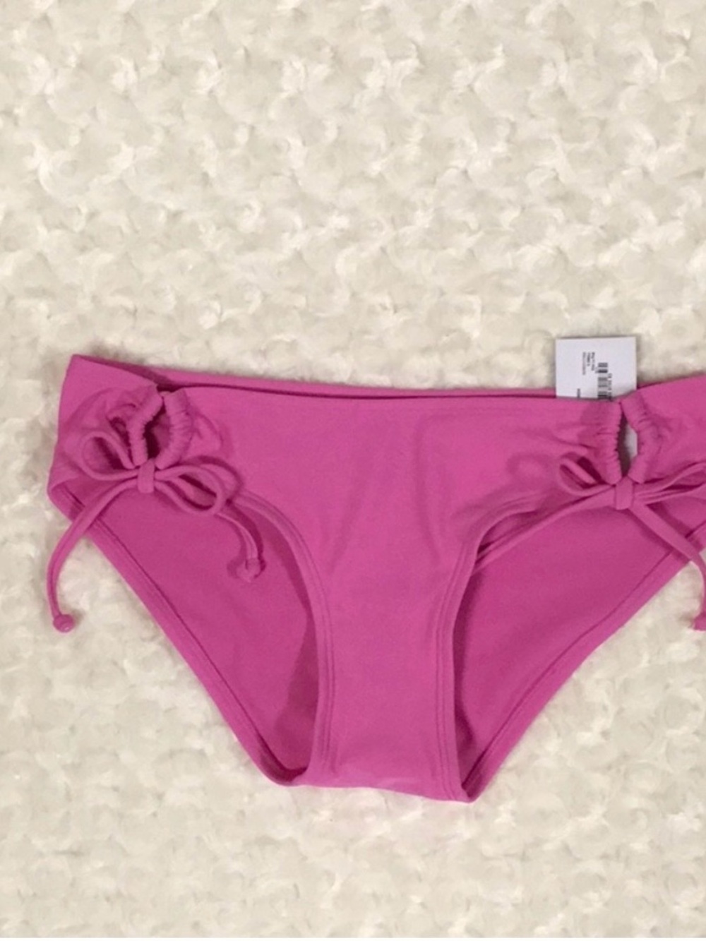 New XS Pink Bikini Bottom with Side Tie Detail